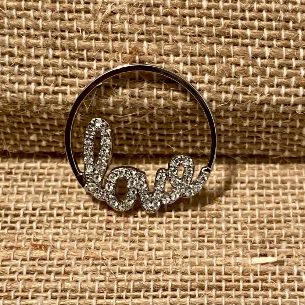 New Origami Owl Large Crystal "Love" Window Plate (retired collection) - Picture 2 of 2